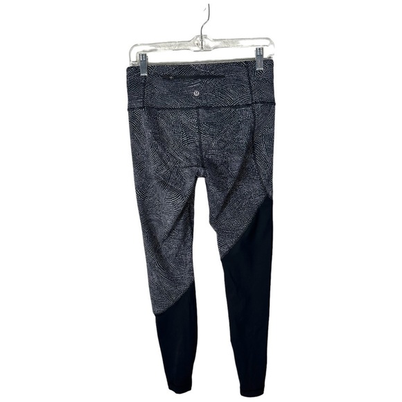 Lululemon Speed Wunder Tight Asym Free Spirit Ice Grey Black SZ 8 - Picture 3 of 7